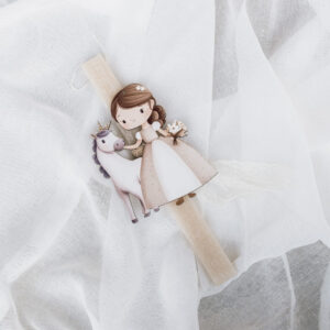 Πασχαλινή λαμπάδα κορίτσι με unicorn