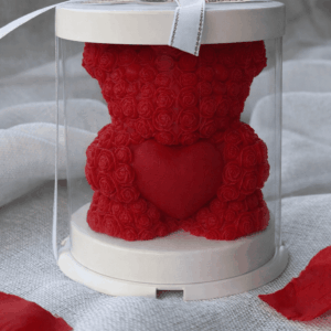 Χειροποίητο αρωματικό κερί αρκουδάκι με καρδιά